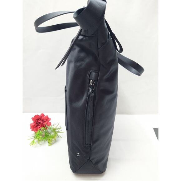 Tumi Devoe Hope Tote Black Nylon Double Handle Zipper Large Travel Bag - Picture 4 of 16